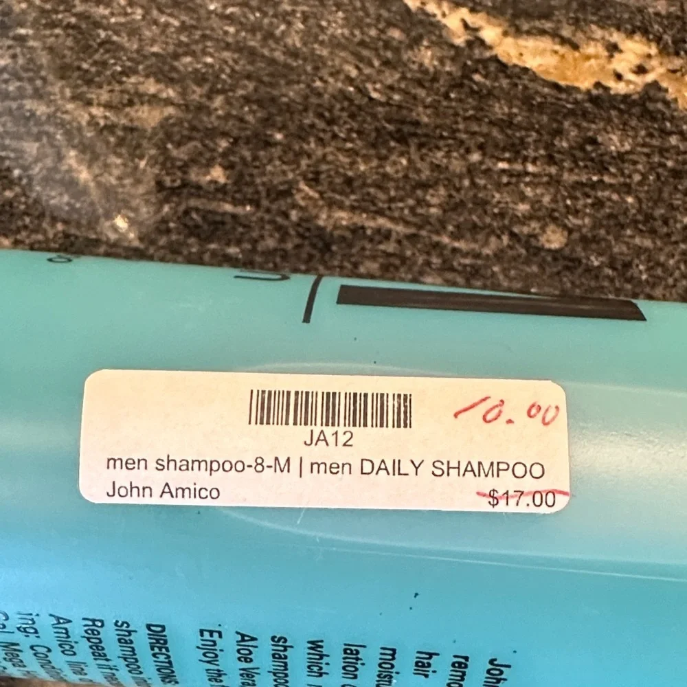 Men Shave Balm and Shampoo Set - White and Blue